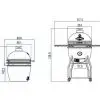 YAKINIKU LARGE KAMADO GRILL BASIC INCL. ONDERSTEL EN ZIJTAFELS - Afbeelding 5