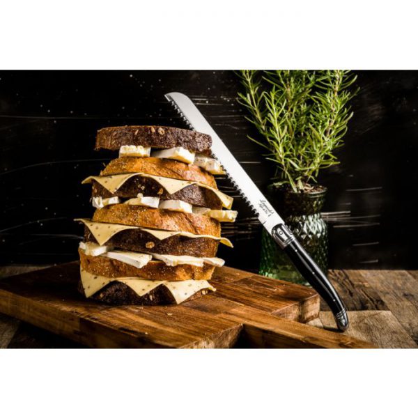 Laguiole Broodmes Zwart met stokbroodplank