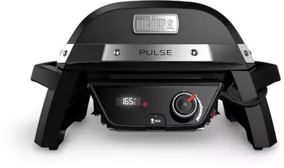 Weber Pulse 1000 - Zwart - elektrische barbecue voor aanzicht