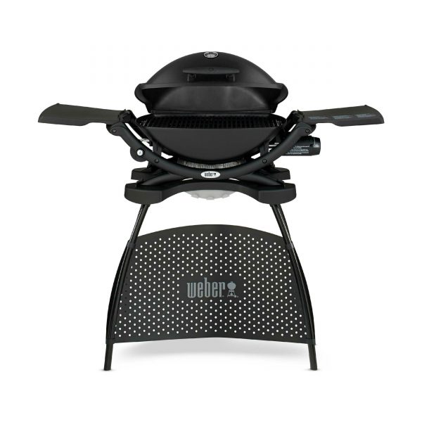 Weber Q 2200 Gasbarbecue met standaard zwart voor aanzicht