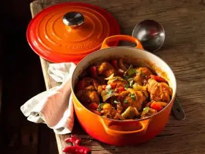 lecreuset stoofpan gietijzer recept kip