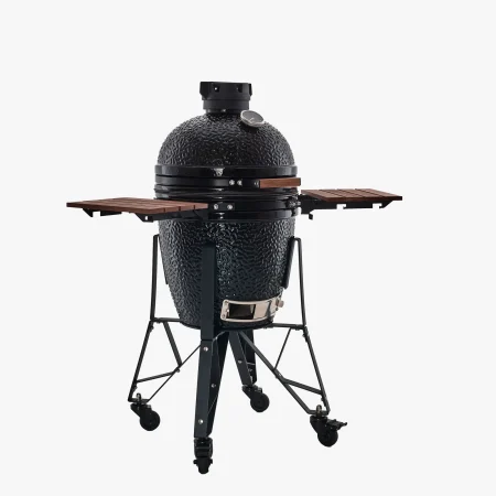 Bastard Medium kamado barbecue Fancy Cooking Vlissingen vooraanzicht dicht met tafels